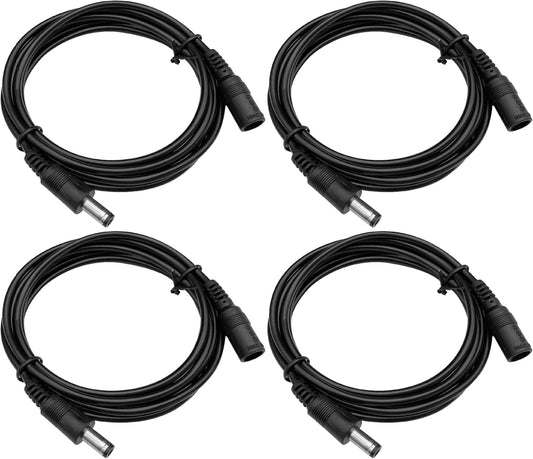 ANLINK 4 Pack 3ft 1M 12V 5.5mm 2.1mm DC Power Extension Cable, Premium Pure Copper DC Power Adapter Extension Cord x