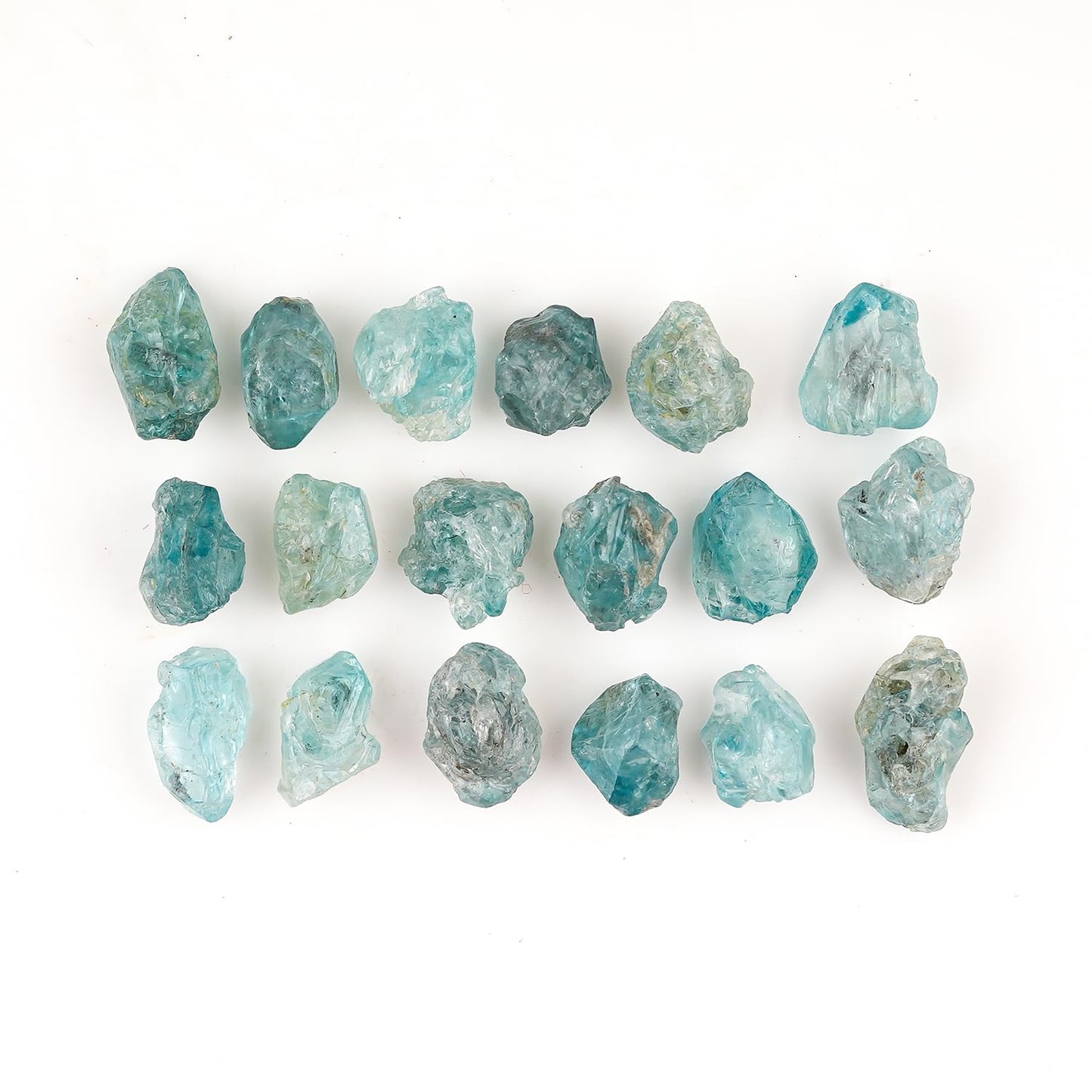 ColouredRocks 50 carats Blue Zircon Tumbled Crystals, Raw Stones, Rough Gemstones, Jewelry Making Supply, Cabbing, Polishing, Cutting, DIY, Crafts (16-18pcs) (5-8mm)