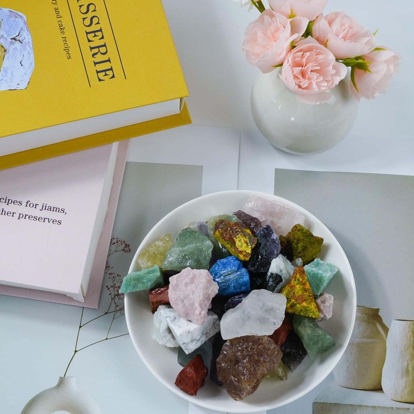 Raw Crystals, Large 1.2-2.0" Healing Crystal Natural Rough Stones for Intuition,Chakra,Meditation,Decoration,Polishing,Energy Work (Dragon Blood Stone, 3.5oz-0.8-1.2"raw Crystals)