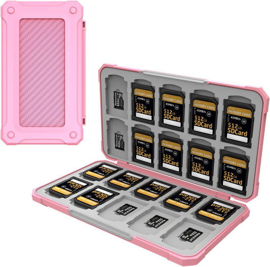 Anyskill 40 20 20 Memory Card Case with Slots for Micro SD SDXC SDHC TF Cards and SD SDXC SDHC Cards, SD Card Holde