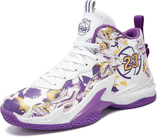Boys Basketball Shoes Breathable Indoor Athletic Shoes Youth Outdoor Fashion Sneakers Comfortable Basketball Shoes for Girls