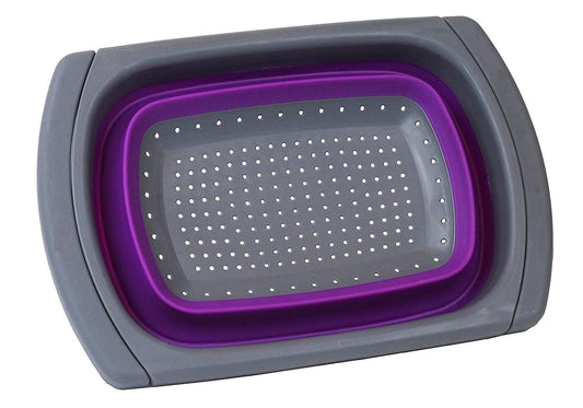 Purple Collapsible Silicone Kitchen Colander/Strainer