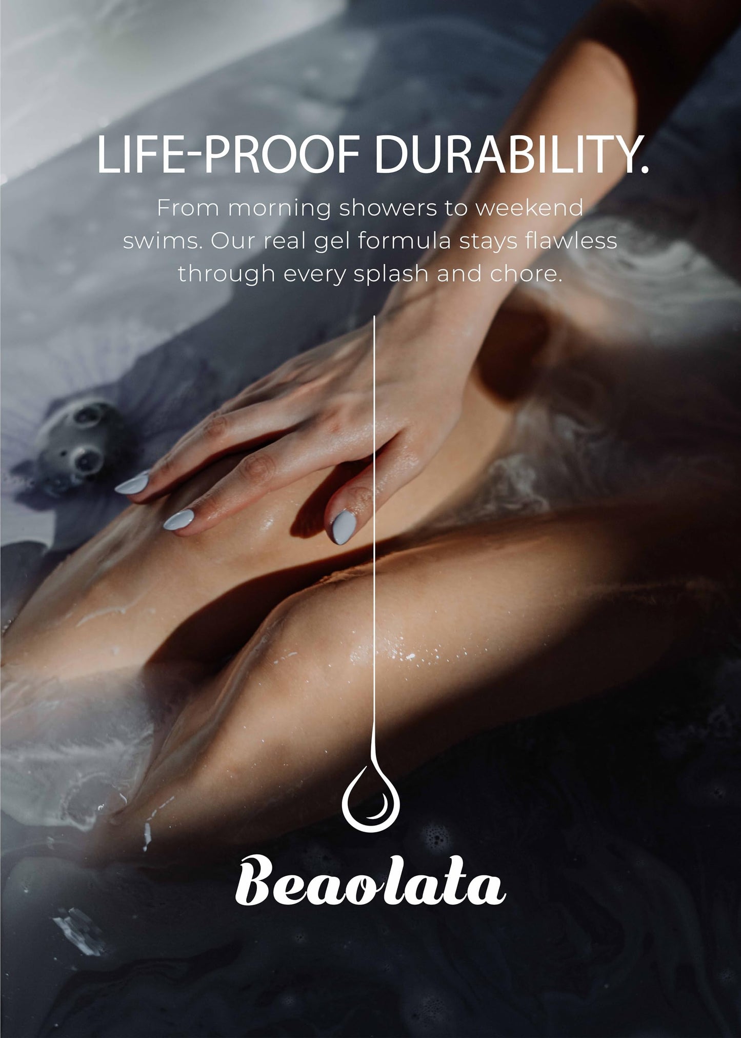 Beaolata Real Gel Nail Strips (No UV Light Needed) - 44Pcs Salon Quality Nail Stickers - Long Lasting Polish Wraps for Women, Easy Apply & Remove (Chic Pink）
