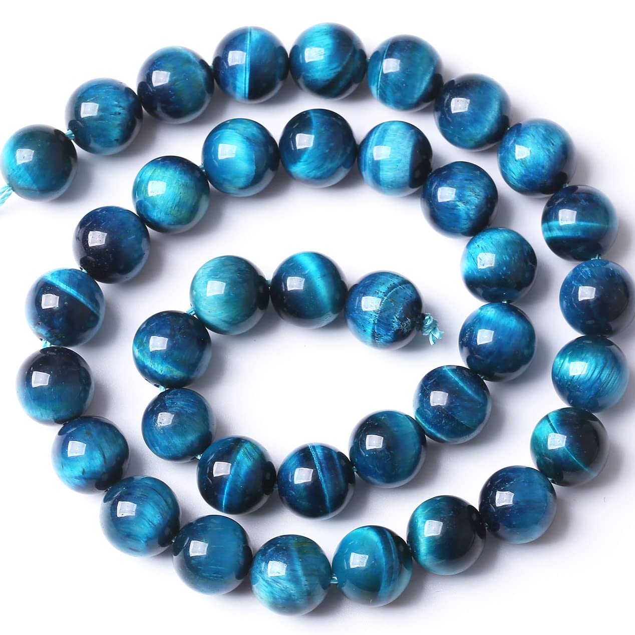32PCS 12MM AAA Blue Tiger Eye Stone Beads Natural Gemstone Bead Crystal Healing Energy Jewelry Making DIY 15 inches