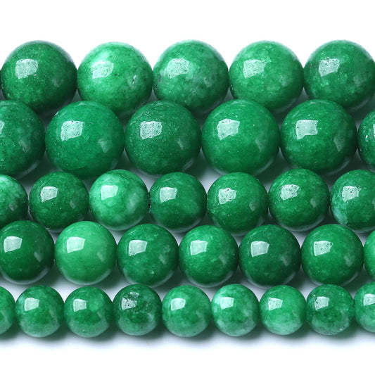 10MM Blackish Green Cloudy Chalcedony Stone Beads Round Loose Beads for Jewelry Making Bracelet Necklace 72pcs 2 Strands 32"