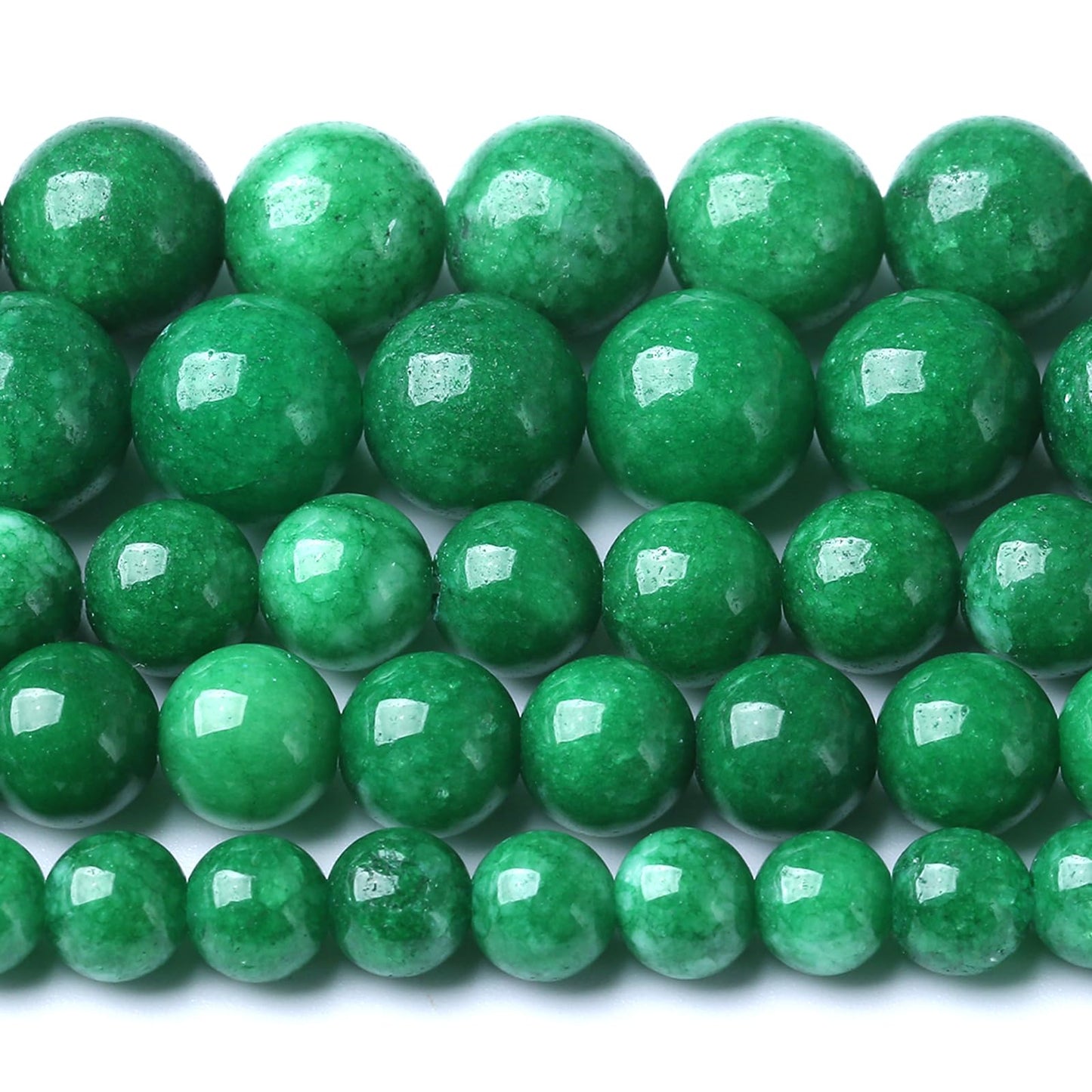 8MM Blackish Green Cloudy Chalcedony Stone Beads Round Loose Beads for Jewelry Making Bracelet Necklace 90pcs 2 Strands 32"