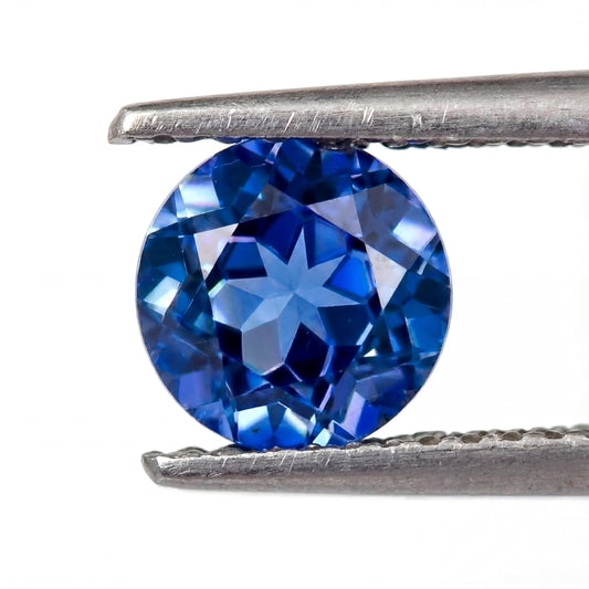 AGL Certified Lab Grown Sapphire, Brilliant Cut Loose Stone, for Fine Jewelry Making, 0.5 Carat (5mm)