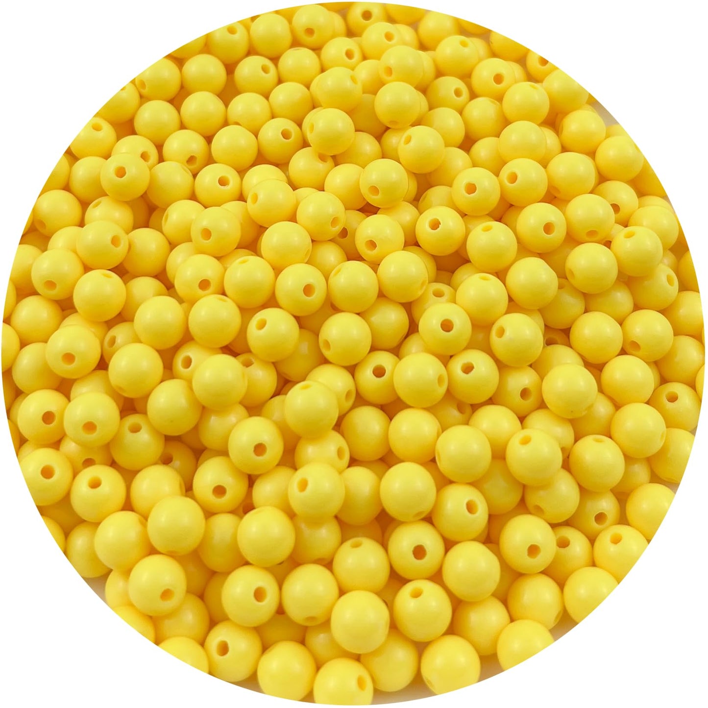 Mulutoo 120Pieces 12MM Acrylic Round Beads Round Acrylic Balls Chunky Beads Smooth Spacer Plastic Pastel Beads Craft Beads for Necklace and Bracelet Making Crafting Supplies(193-yellow)