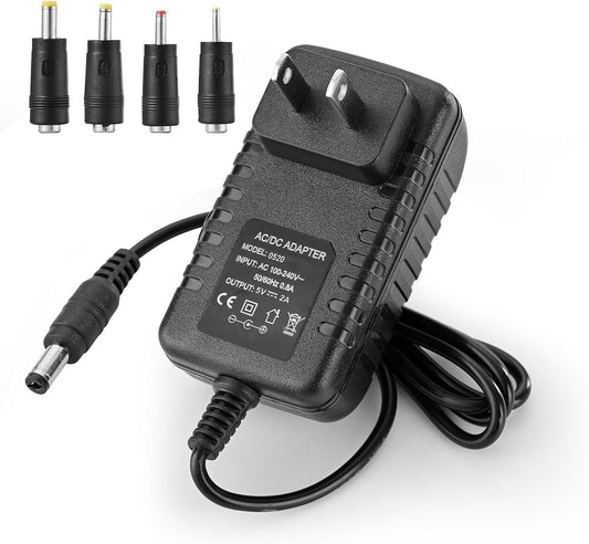 YDRANT 5V 1A 2A VSC-550BT VSC-550BT-BK 3-Speed 5v Charger for Record Player Power Cord fit for Vinyl Suitcase Turntable