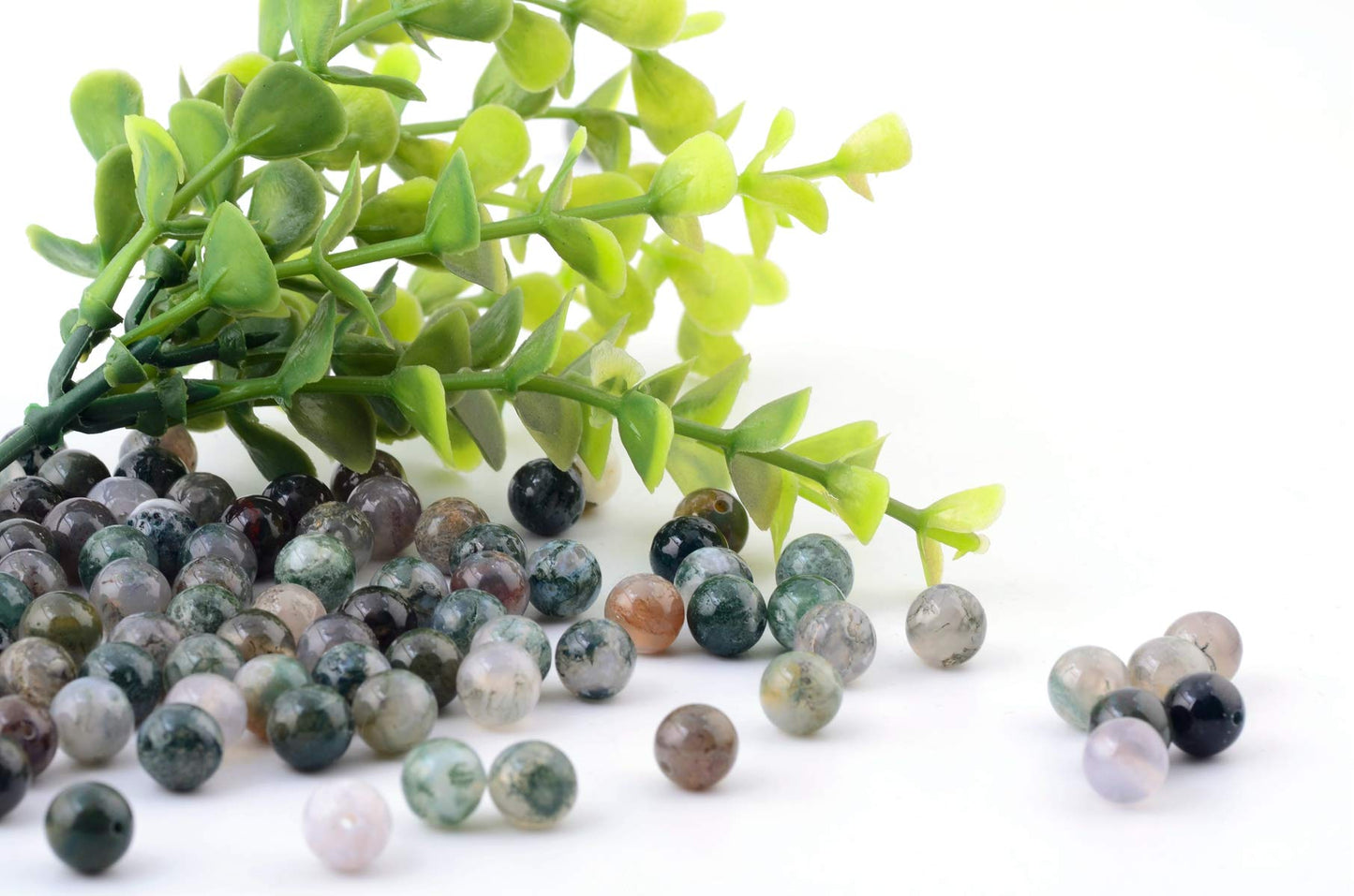 Natural Stone Beads 100pcs 6mm India Agate Round Genuine Real Stone Beading Loose Gemstone Hole Size 1mm DIY Smooth Beads for Bracelet Necklace Earrings Jewelry Making (India Agate, 6mm)
