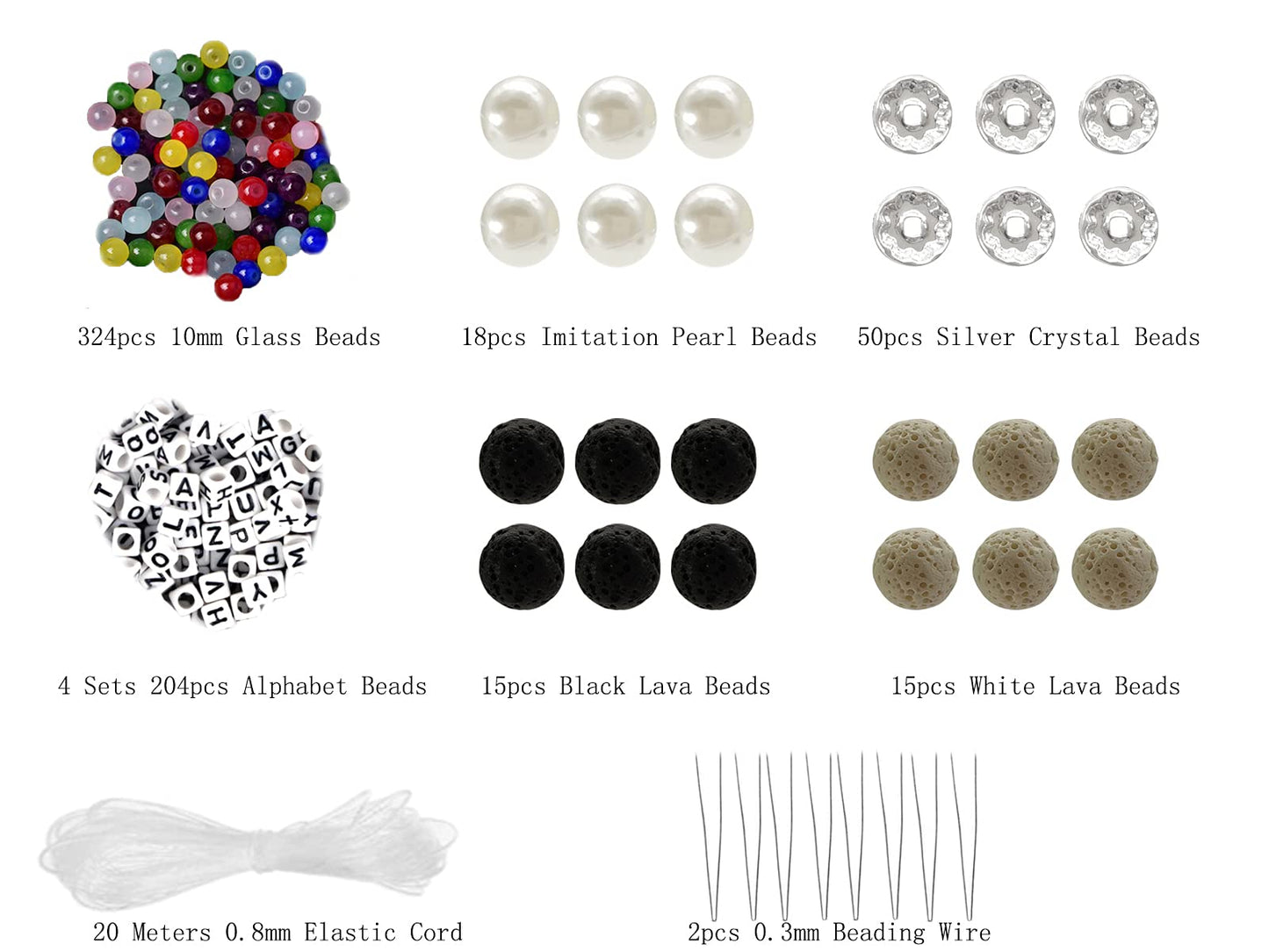 Pamir Tong 626PCS 10mm Glass Beads Jewelry Making Beads Imitative Jade Beads Bracelet Round Space Loose Beads for Earring, Necklaces-Adult Craft Supplies