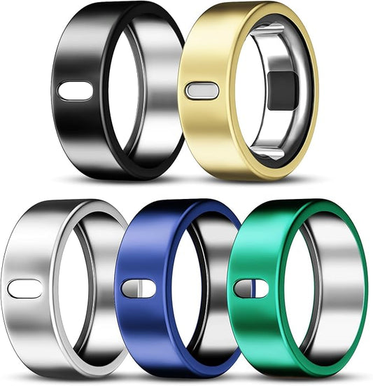 5 Pack Cover Compatible with Oura Ring Gen 4/Oura Ring Gen 3 Horizon/Heritage, Surport Charging with Cover on, Anti-Scratch TPU Protector for Oura Rings Accessories Women Men (Size 6)