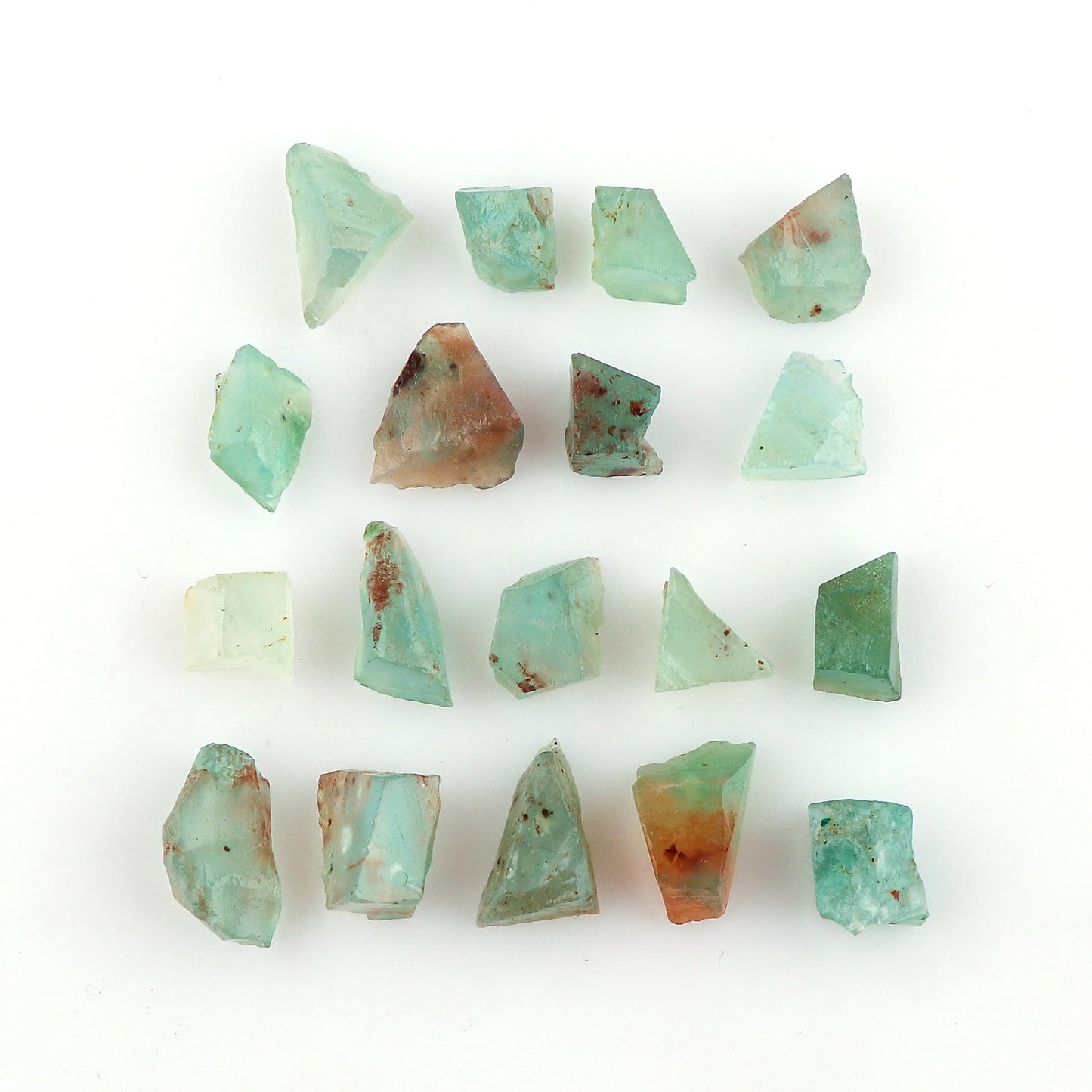 CRYSTALIS 100cts Natural Aqua-prase Raw Crystals, Loose Gemstone Wholesale Bulk Rough Jewelry Making Supply, Chakra And Healing Raw Stones, Wire Wrapping, DIY, Tumbling, Gem Collection