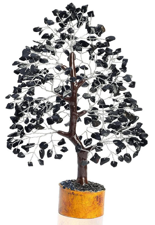 Crocon® Black Tourmaline Crystal Tree of Life Birthday Gifts for Men, Dad, Friend Healing Crystals Spiritual Shelf Crystal Decor Feng Shui Table Decor Gift for Men Housewarming Unique Home Decor