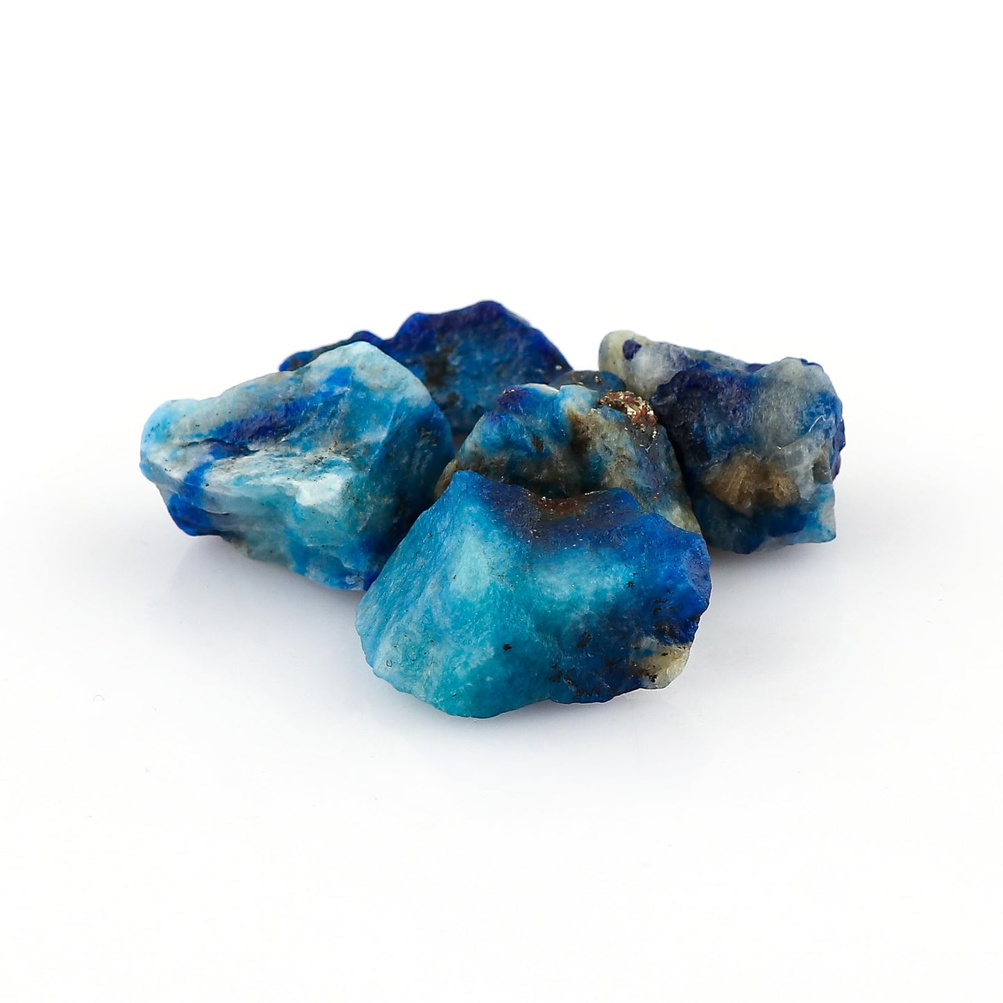 CRYSTALIS 5pcs Copper Afghanite, Natural Loose Gemstone, Wholesale Bulk Rough Jewelry Making Supply, UV Reactive, Chakra & Healing Raw Stones, Wire Wrapping, DIY, Gem Collection