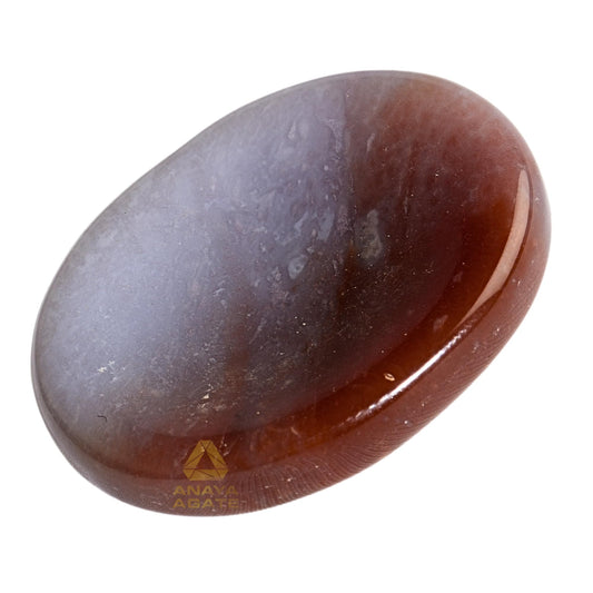 Anaya Agate Fancy Agate Worry Stones Certified Crystal Thumb Worry Stone for Anguish, Relaxing and Soothing Balance Stones for Meditation, Stress Relief Crystals and Healing Stones for Men, Women