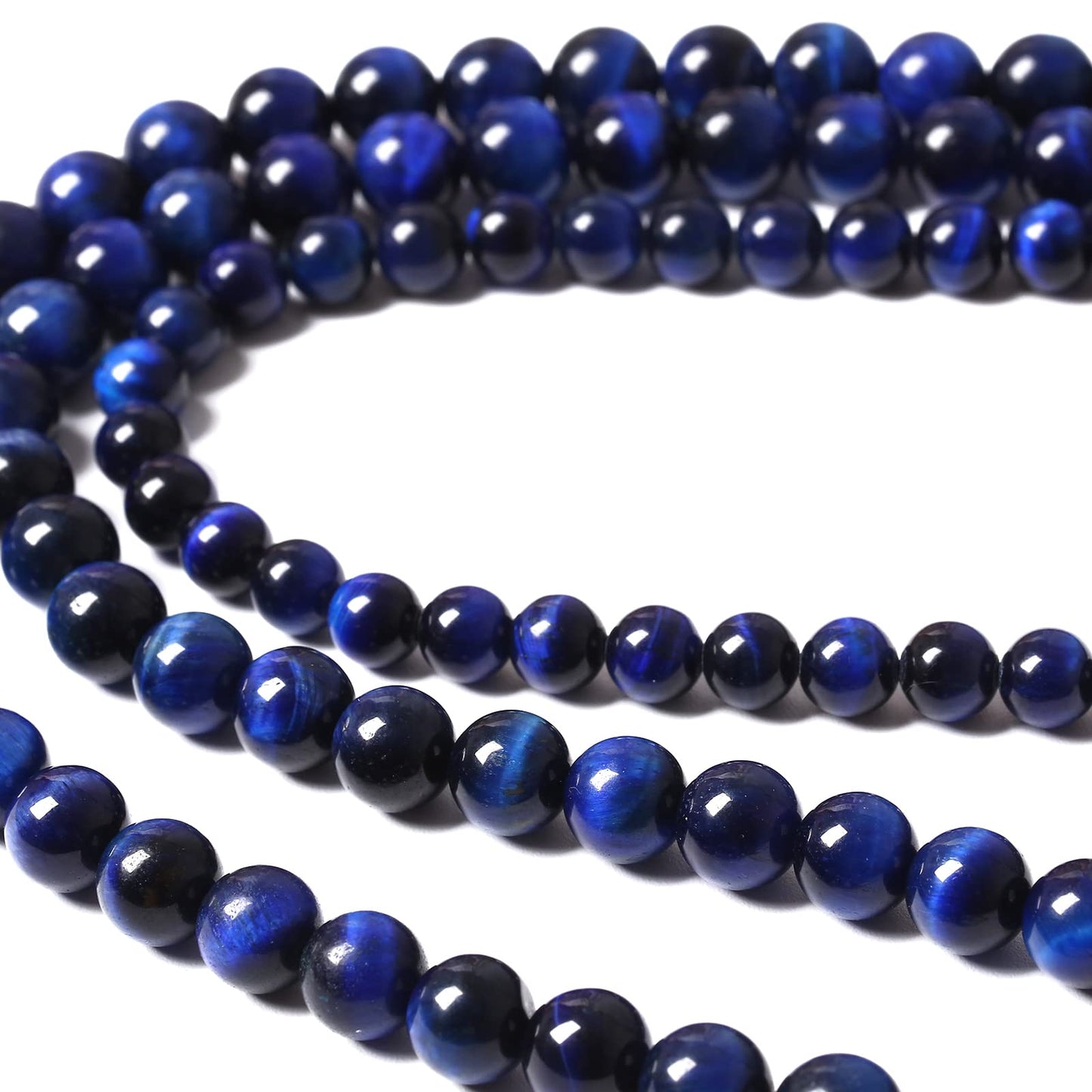 60PCS 6MM AAA Blue Tiger Eye Stone Beads Natural Gemstone Bead Crystal Healing Energy Jewelry Making DIY 15 inches