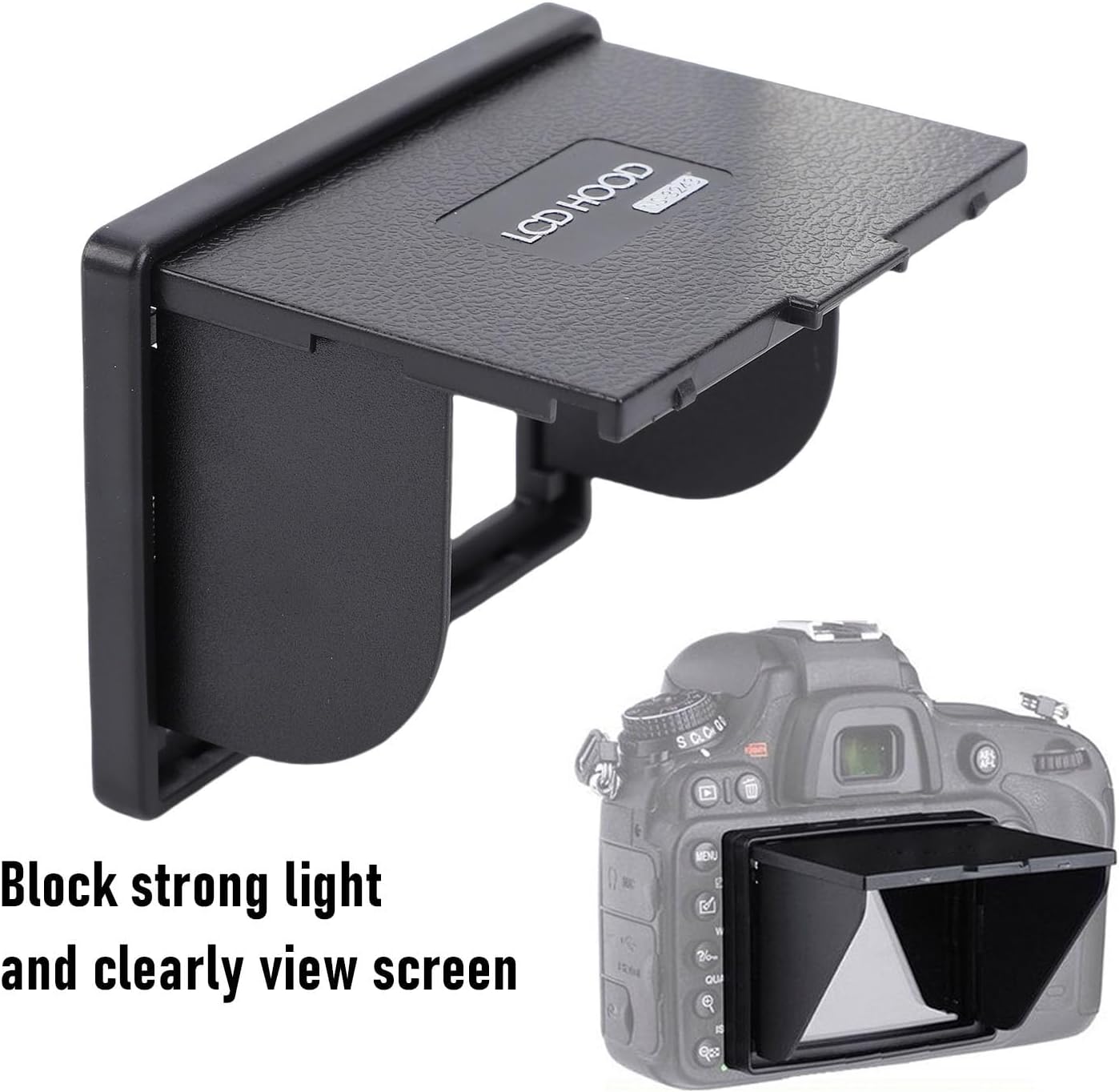 Akozon Professional LCD Sun Shade for Outdoor Photography - Magnet Viewfinder Hood