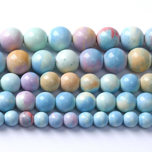 10mm 36pcs Natural Alxa Rainbow Stone Beads for Jewelry Making Energy Healing Power Stone Beads DIY Bracelet Necklace Accessories 15"