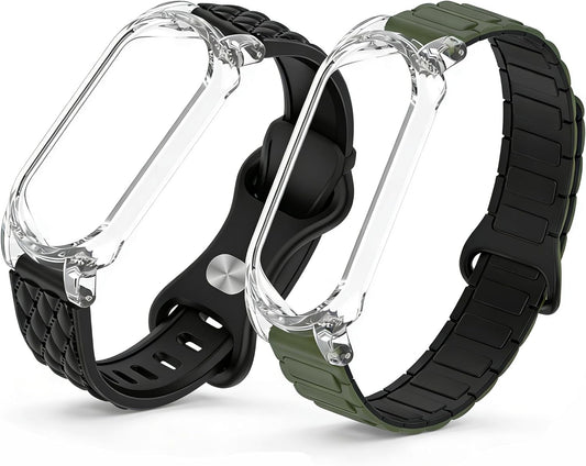 ZephyrBloom 2 2Pack Compatible with Plaud NotePin/NotePin S AI Voice Recorder, Magnetic & Pin Buckle Silicone Wristband