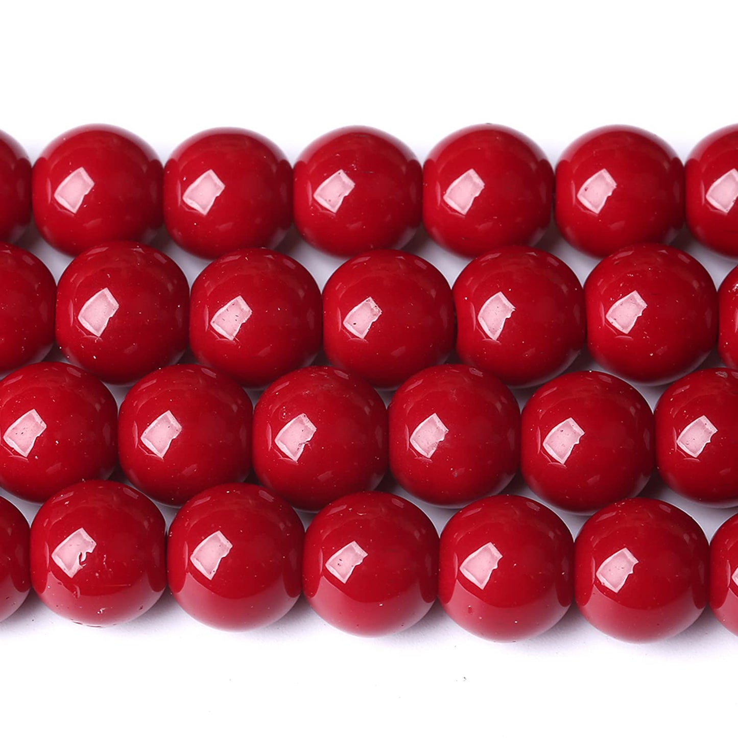 10MM 38PCS Dark Red Glass Crystal Loose Beads for Jewelry Making DIY Bracelet