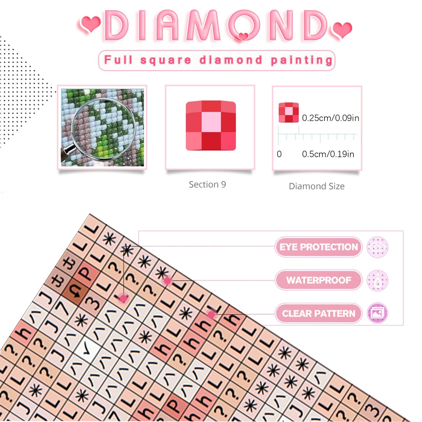 YALKIN Square 5D Diamond Painting Kits for Adults, Waterfall Large Diamond Art Kits Full Drill Diamond Painting Kit for Adult Beginners, DIY Crystal Picture Art for Home Wall Decor 40x70CM/15.8x27.6in