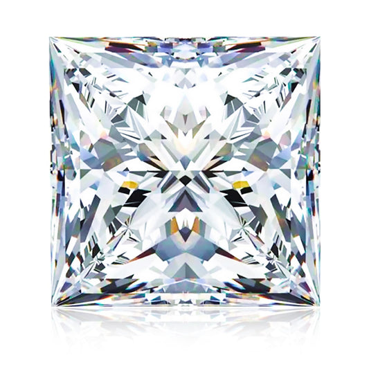 4 Carats Moissanite Stone Lab Grown Simulated Diamond Loose D Color VVS1 Princess Cut Moissanite Loose Stones with GRA Certificate for Ring Earrings Pendant Bracelets Jewelry Making Women's Day Gift