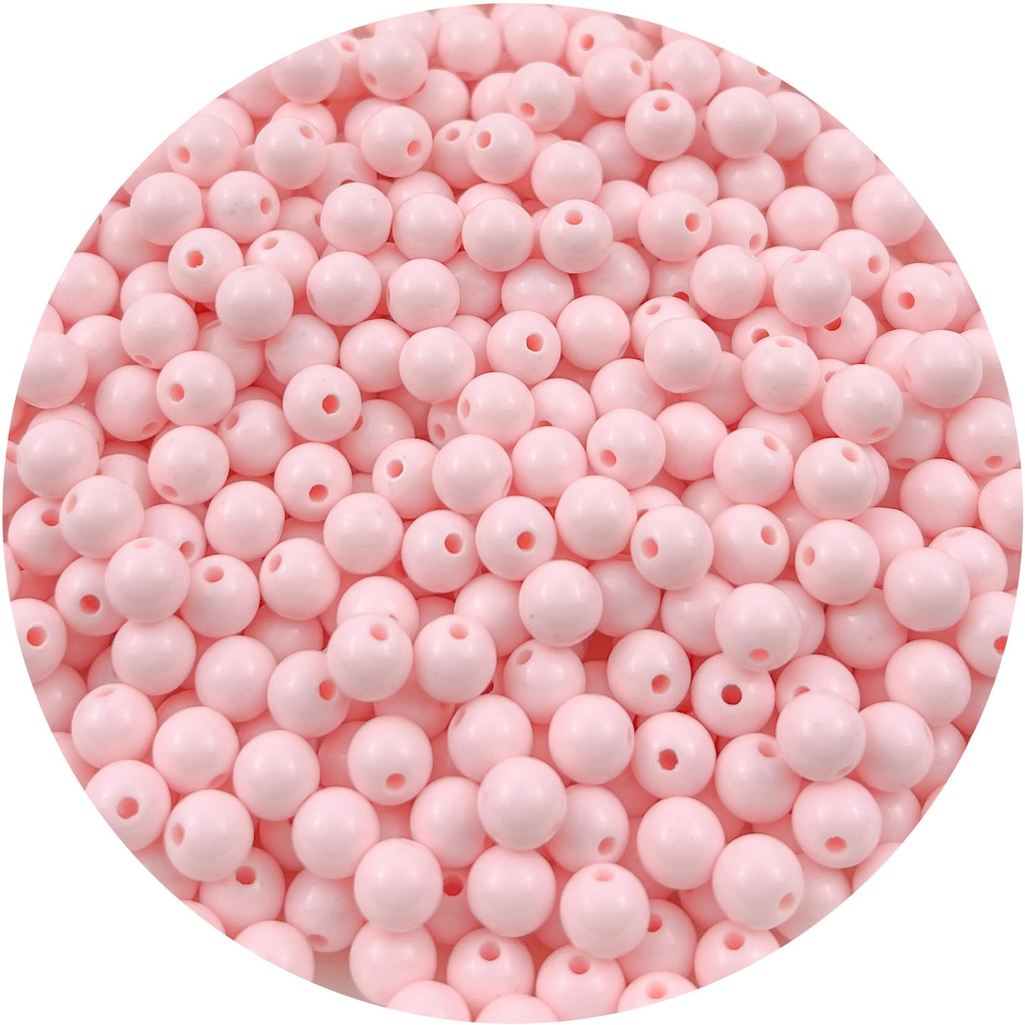 Mulutoo 120Pieces 12MM Acrylic Round Beads Round Acrylic Balls Chunky Beads Smooth Spacer Plastic Pastel Beads Craft Beads for Necklace and Bracelet Making Crafting Supplies(178-light Pink)