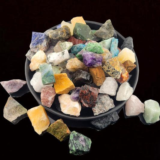 5.4lb Bulk Natural Rocks for Tumbling,Rocks Minerals Collections Raw Crystals Rough Stones for Polishing Gemstones Crystals and Healing Stones for Wicca Reiki (110-130pcs)