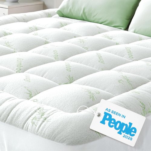 Niagara Sleep Solution Ultra Soft California King Mattress Topper - Bamboo Viscose Pillow Top for Back Pain Relief | Naturally Cooling, Sage