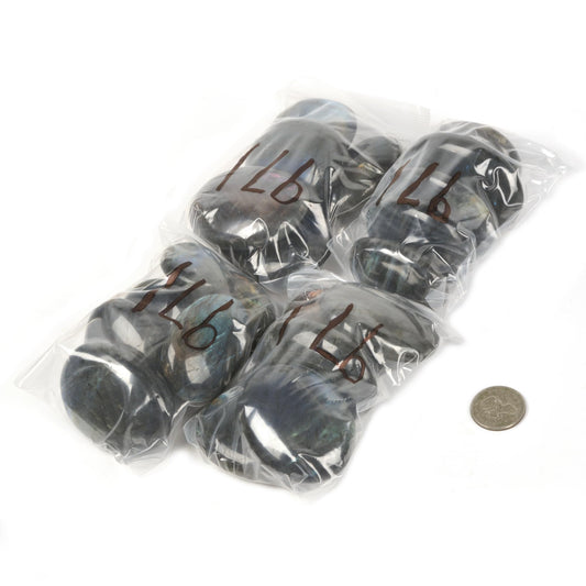 Justinstones 1LB Labradorite Tumbled Polished Natural Crystal Healing Pocket Stones Rock Collection