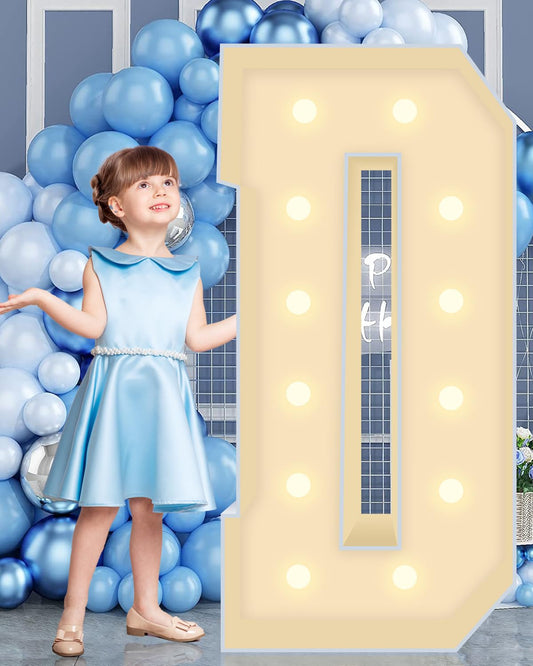 4FT Marquee Plastic Letters D - Light up Letters D Are Made from Corrugated Plastic Board - Quick Assembly Without Tools, Disassembled Components Can Be Used for Garage Sale Signs, Yard Sale Signs