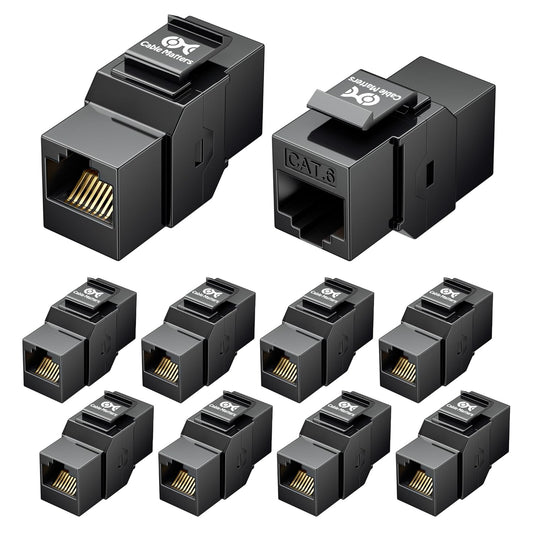 10-Pack 10Gbps Cat6 RJ45 Cable Matters [UL Listed] Keystone Coupler, Keystone Jack Coupler/Ethernet Female to Female