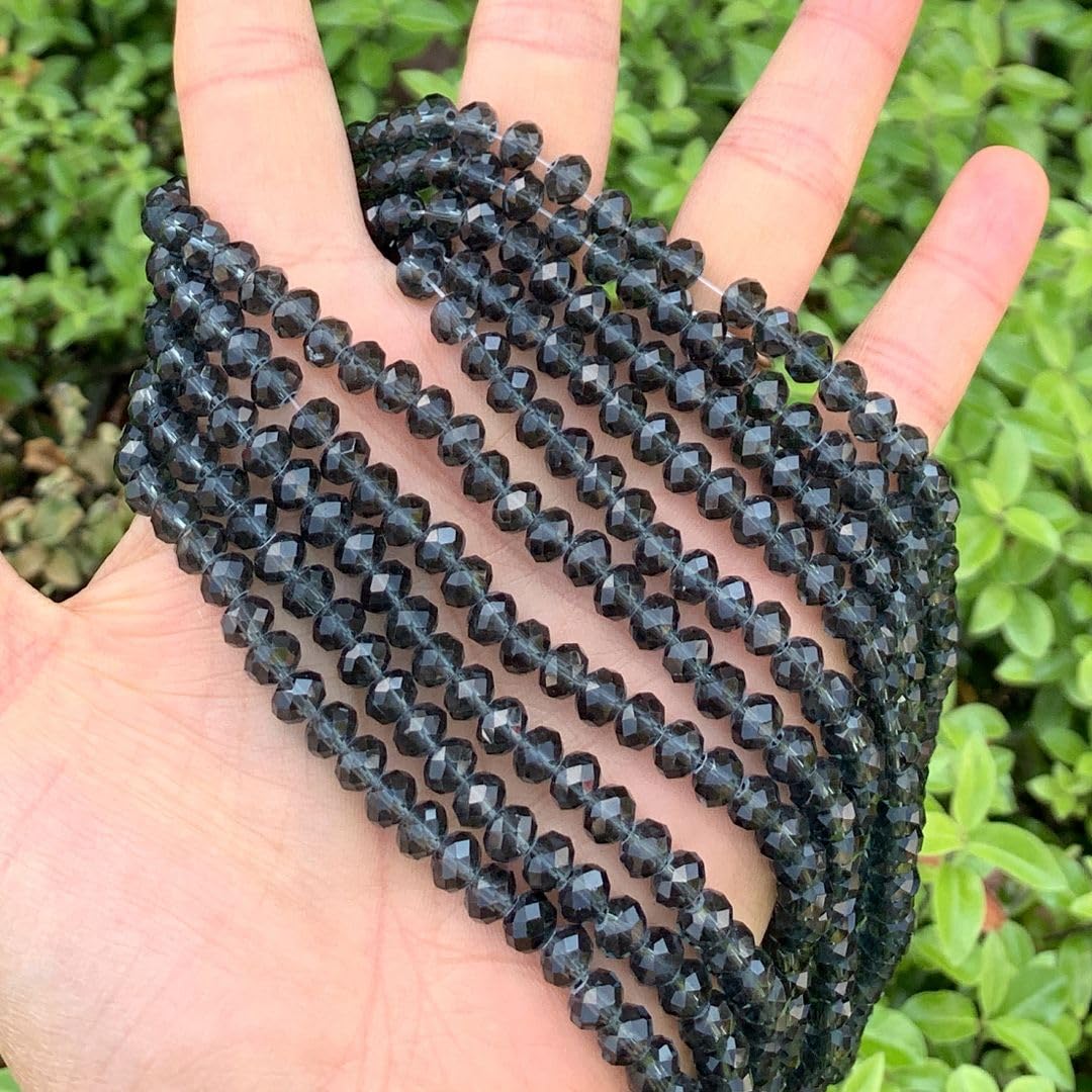 1000pcs Czech Faceted Rondelle Crystal Glass Loose Beads 6mm Spacer Bulk Dark Sapphire Blue for DIY Craft Jewelry Making CCR620