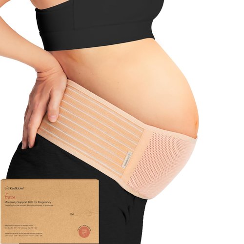 KeaBabies Pregnancy Belly Bands - Soft & Breathable Maternity Support Band | Adjustable Comfort (Classic Ivory, M/L)