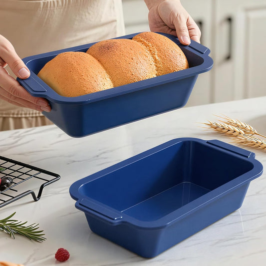 Skiennix Silicone Bread Pan - 9.5 x 5 Inch Nonstick Loaf Pan with Metal Frame | Ideal for Baking Sourdough & Banana Bread