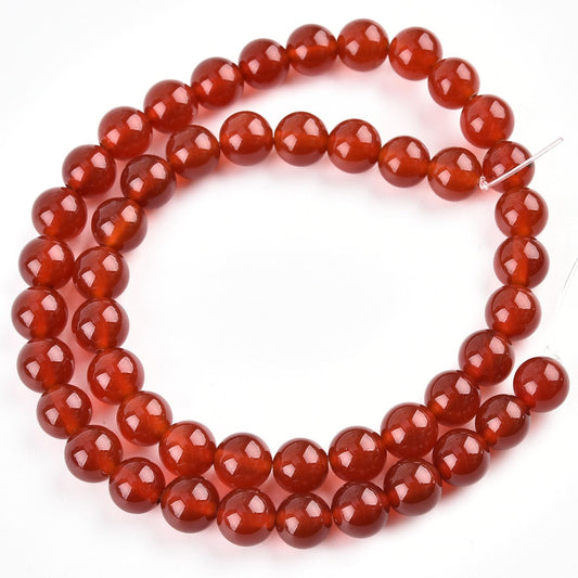 10mm Carnelian Beads Round Gemstone Loose Beads for Jewelry Making (36-38pcs/strand)