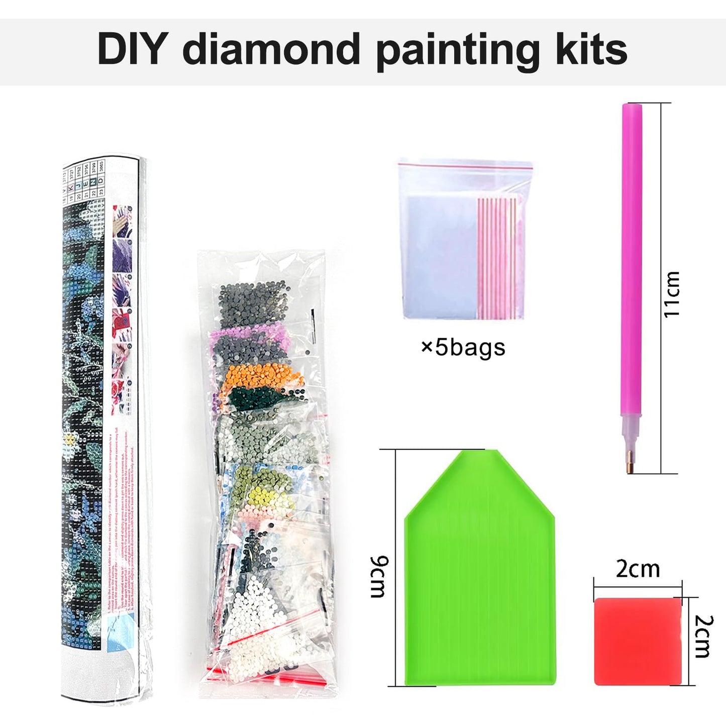 LEZHIJIA 4 Pack Beach Diamond Art Kits for Adults, Cute Diamond Painting Kits for Beginner, Summer Diamond Dots Full Drill Crafts for Gem Art Home Wall Decor for Teens Girls Ocean 5D DIY 12x16in