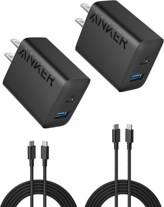 Anker 17/16 2-Pack 20W 16/16 Max/15 2 Pack 2 iPhone Charger, Fast USB C Charger Block, for iPhone Pro Series/iPad Pro