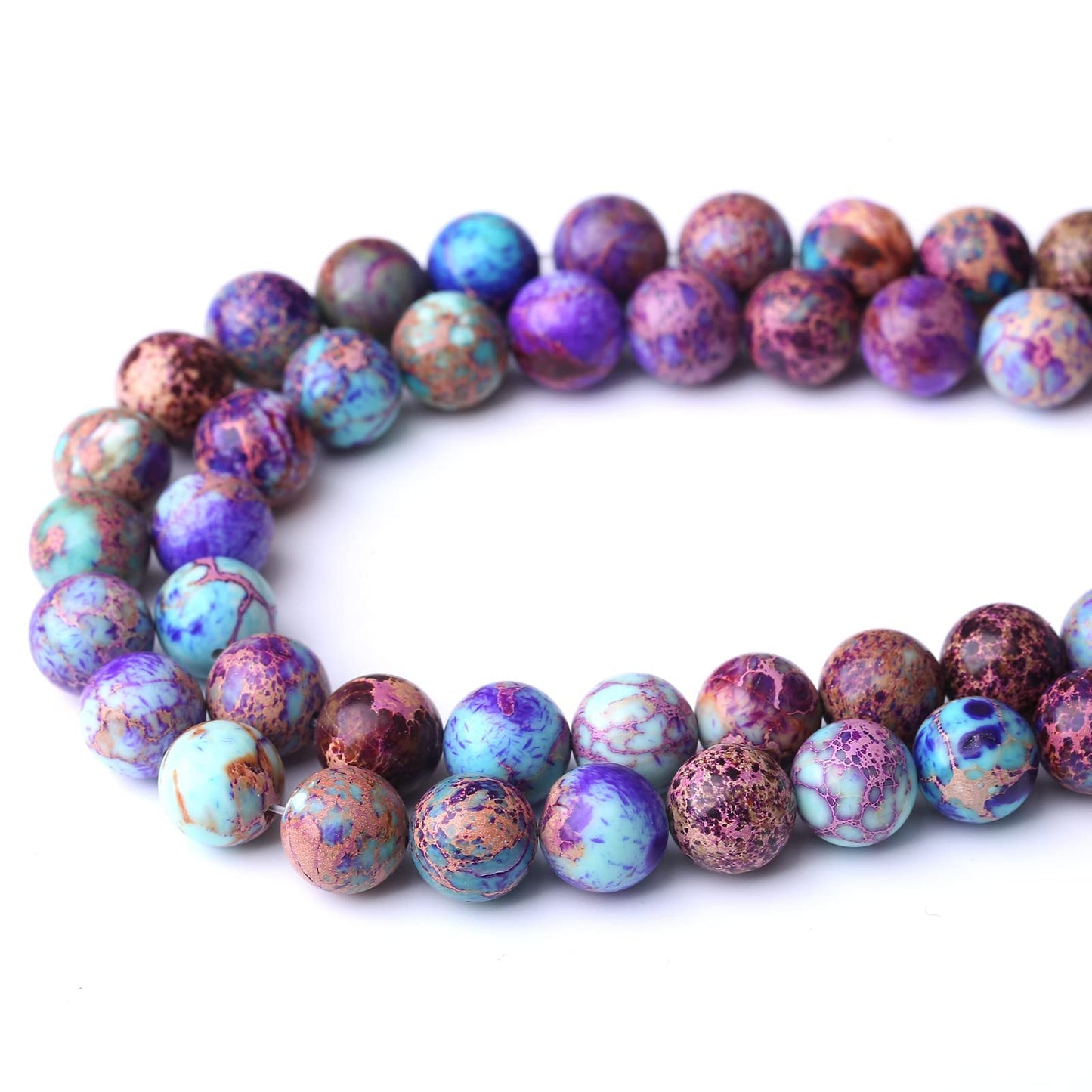 90PCS 4MM Natural Galaxy Sea Sediment Jasper Stone Beads Energy Healing Beads for DIY Jewelry Bracelet Necklace Making for Jewelry Making15Inch