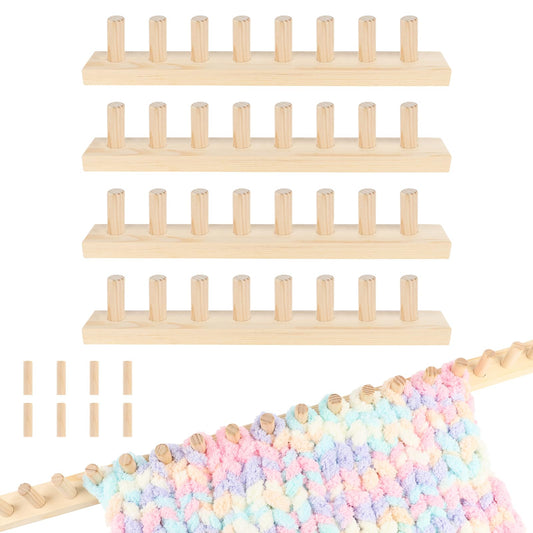 Ziimaikery 64 Inch Wooden Chunky Blanket Knitting Loom, Chunky Knitting Loom for Blanket Making Adjustable DIY Frame for Bulky Yarn Projects, Reusable Crafting Tool for Beginners (64inch)
