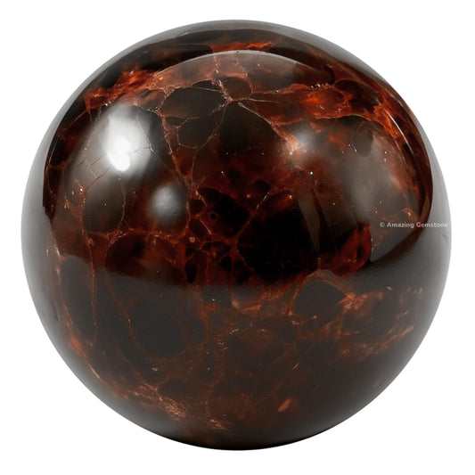 Amazing Gemstone Garnet Crystal Ball - 1 Inches Crystal Sphere Meditation Balls for Witchcraft and Decorative Balls - Crystals and Healing Stones Beginners Gift (Pack of 1)