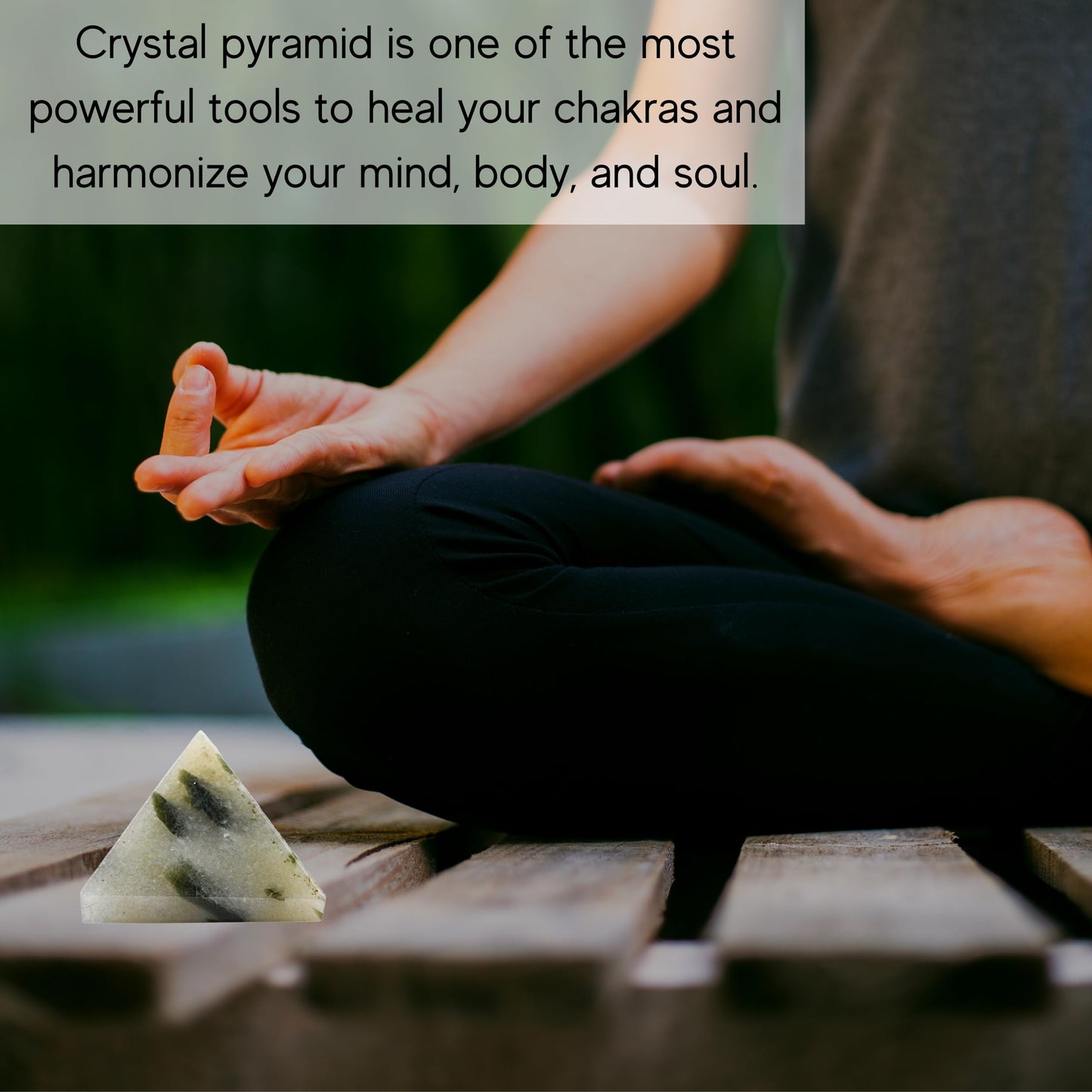 Amazing Gemstone Green Tourmaline in Quartz Pyramid Crystal Healing Stones - 1" Great Pyramid Figurine of Natural Stone Pyramid for Meditation, Reiki, Chakra Balancing and Crystal Pyramids Grid
