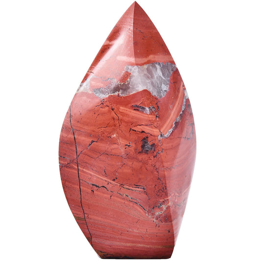 JIC Gem Red Jasper Large Crystals Natural Healing Crystal Point Obelisk Tower Spiral 4 Sides Energy Gemstone Decoration Gifts 1.1-1.7 Lbs