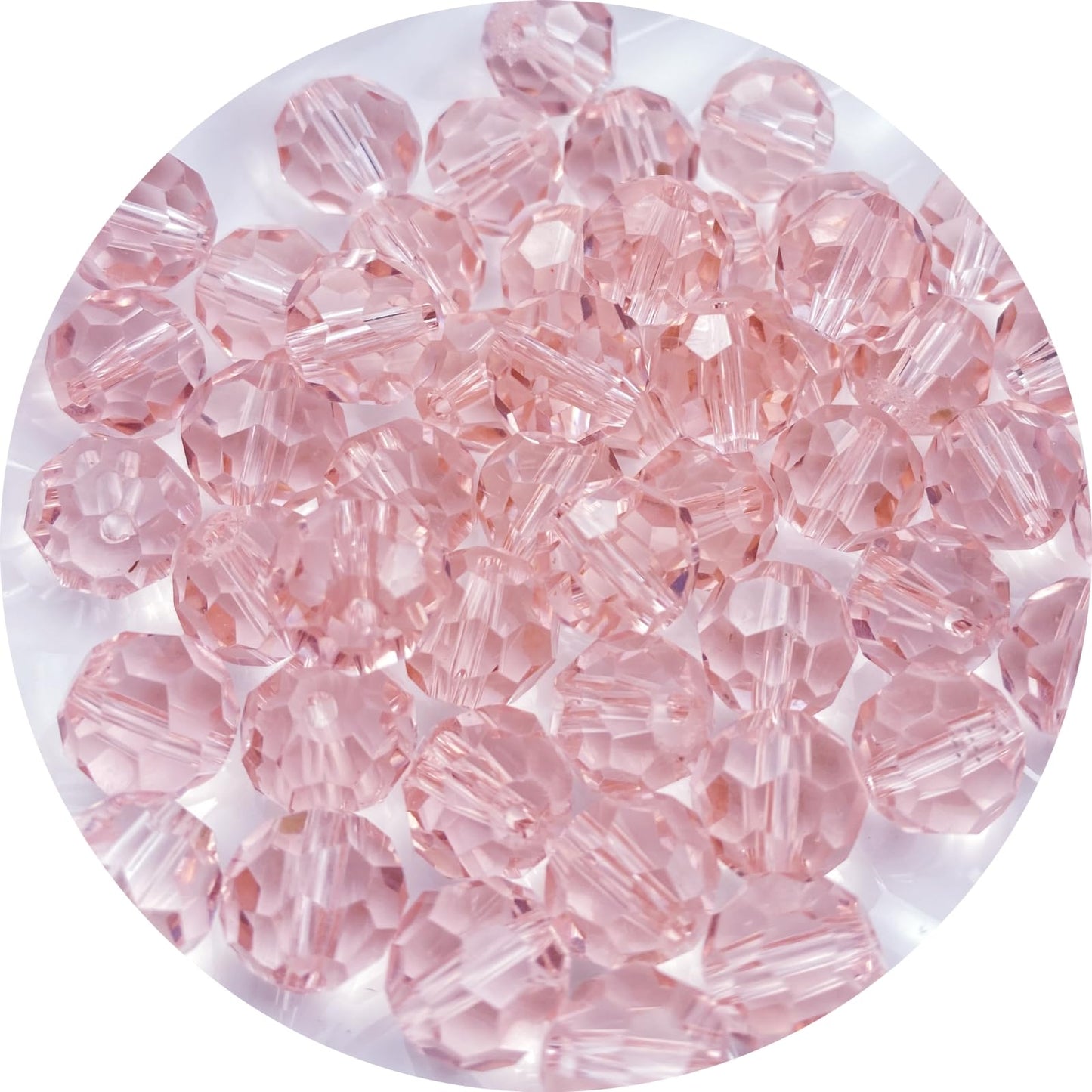 Xinhongo Crystal Glass Beads 500 Pieces 3mm Round Faceted Glass Spacer Beads for Jewelry Making Bracelet Earring Necklace DIY Craft Supplies(Pink)