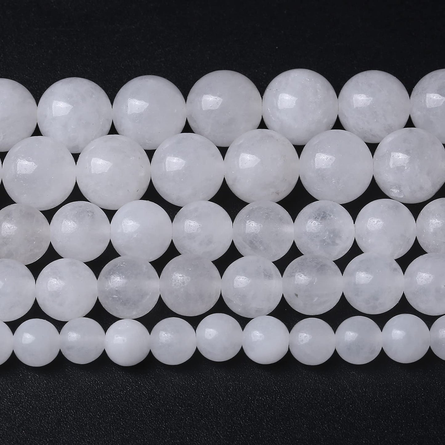 12MM 32PCS Natural Stone White Jade Loose Beads for Jewelry Making DIY Bracelet