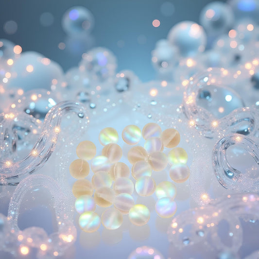 100 Pcs Glass Beads for Jewelry Making, 8mm Matte Crystal Glass Beads Mermaid Aurora Beads Moonstone Beads Bead Assortments for Jewelry Making Arts, Crafts