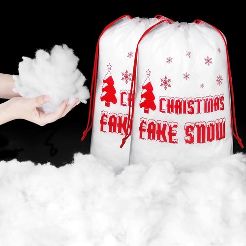 Aodaer Artificial Snow Decor - 1000g Fluffy Soft Cotton Fake Snow for Christmas & Holiday Displays