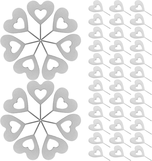 100pcs NOLITOY Heart-Shaped Sim Card Pin Ejector Tool for Mobile Phones and Tablets, Universal Sim Tray Remover Needle