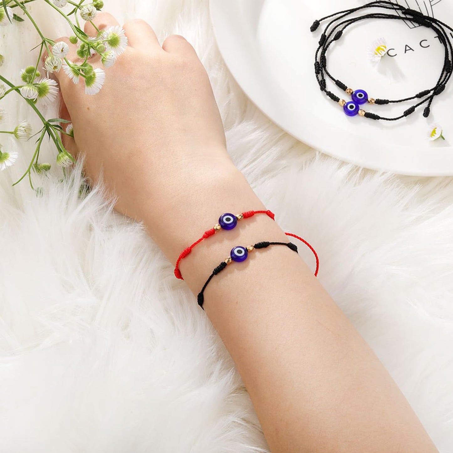 FYXOTI Natural Stone Wealth Money Bracelet Beaded Protection Bracelet for Women Adjustable Lucky Feng Shui Black Obsidian Handmade Jewelry Gift